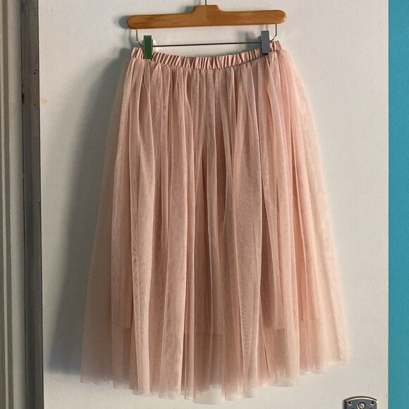 Mossimo Vintage Knee Length Tulle Pull On Skirt in Petal Pink Womens Size S/M - Picture 1 of 8